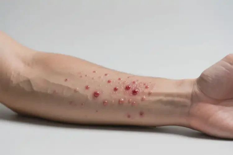 男生手臂起濕疹不管它會自己好嗎(圖1)