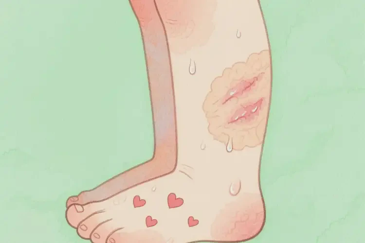 少兒小腿上出現(xiàn)濕疹不管它會自己自愈嗎(圖1)