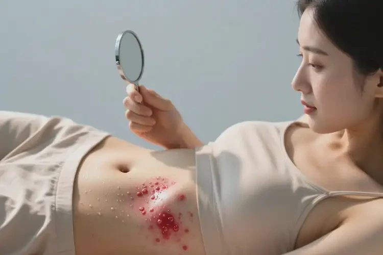 女人肚子上出現(xiàn)濕疹可不可以徹底自愈(圖2)