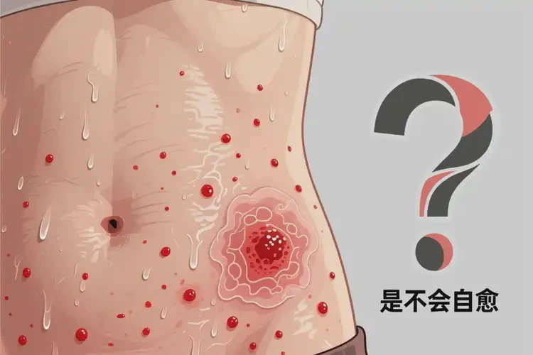 青年人肚子上長濕疹不管它會自己好嗎(圖1)