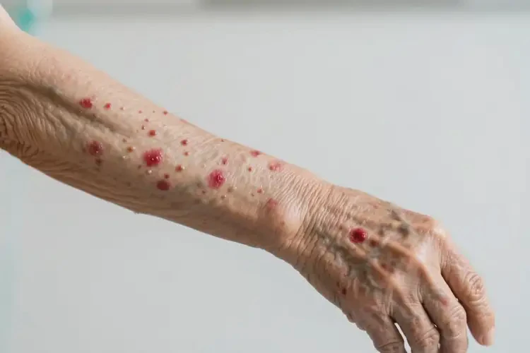 老年人手臂上出現(xiàn)濕疹不管它會(huì)自己好嗎(圖2)