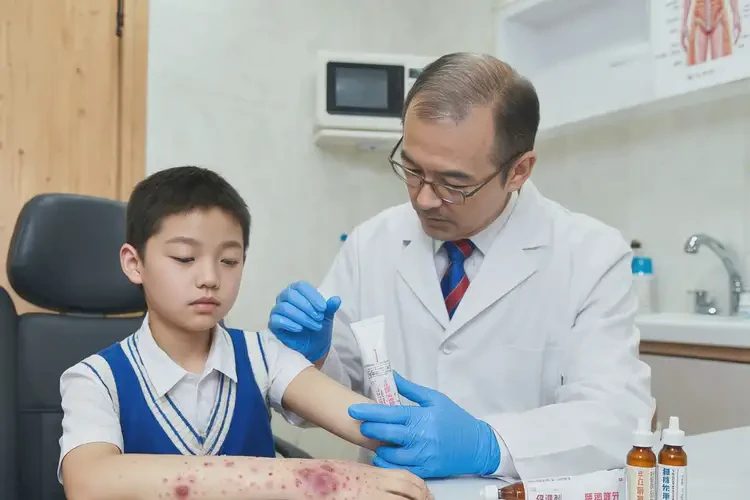 小學(xué)生手臂上偶爾起濕疹能夠徹底治愈嗎(圖3)
