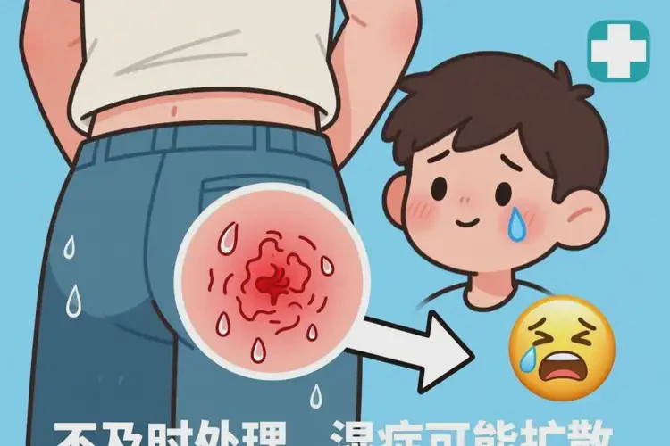 男生屁股上經(jīng)常起濕疹不管它會(huì)自己痊愈嗎(圖1)