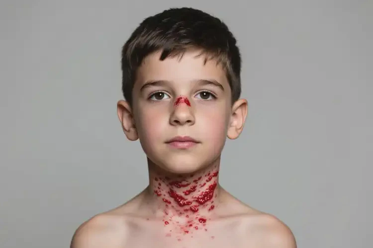 男生脖子上有濕疹不管它會(huì)自己好嗎(圖1)