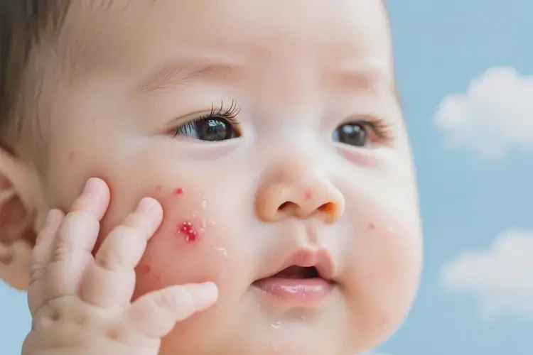 嬰兒面部出現(xiàn)濕疹不管它會(huì)自己痊愈嗎(圖3)