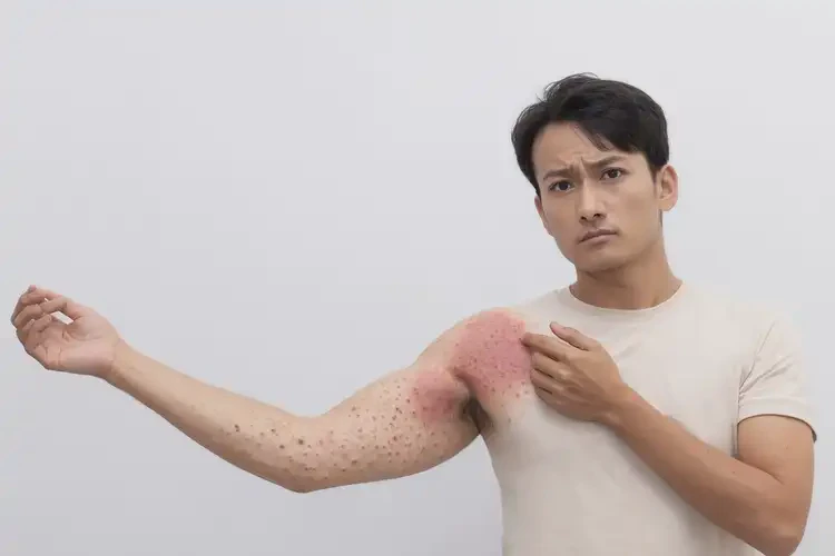 青年人手臂上經(jīng)常起濕疹不管它會(huì)自己好嗎(圖4)