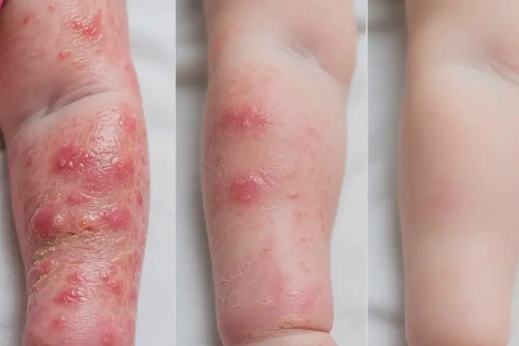 新生兒手臂上起濕疹可不可以徹底自愈(圖2)