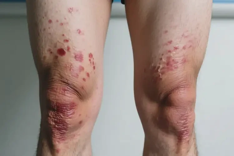 男性大腿容易長(zhǎng)濕疹不管它會(huì)自己痊愈嗎(圖1)