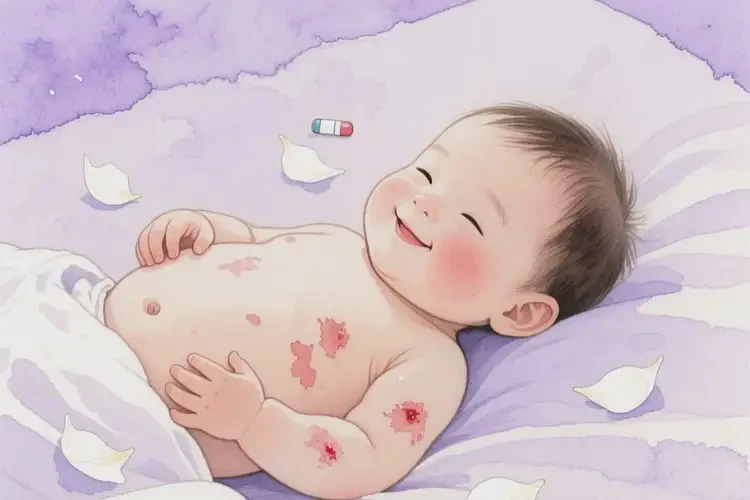 幼兒肚子上出現(xiàn)濕疹不管它會自己好嗎(圖2)