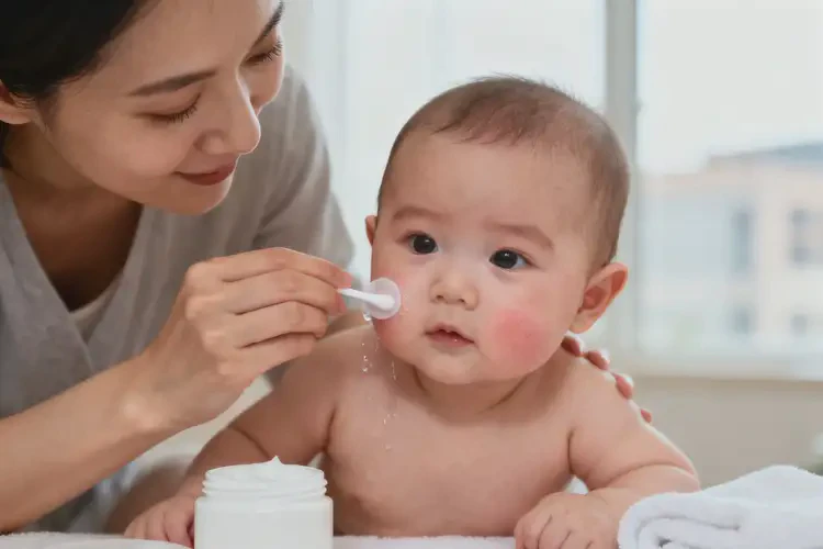 新生兒臉上起濕疹能徹底自愈嗎(圖1)