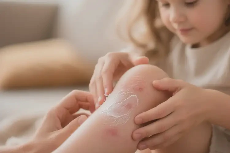 少兒大腿起濕疹不管它會(huì)自己痊愈嗎(圖4)