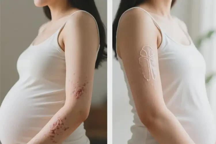 产妇身上容易起湿疹不管它会自己好吗(图2)