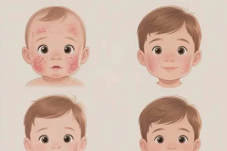 少兒臉上長(zhǎng)濕疹不管它會(huì)自己痊愈嗎(圖2)