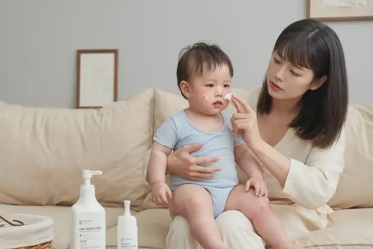 嬰兒臉上出現(xiàn)濕疹不管它會自己痊愈嗎(圖3)