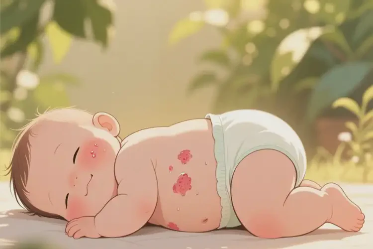 幼兒肚子上容易起濕疹不管它會(huì)自己好嗎(圖4)