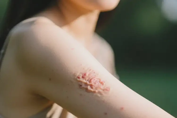 女人手臂有濕疹能夠徹底治愈嗎(圖1)