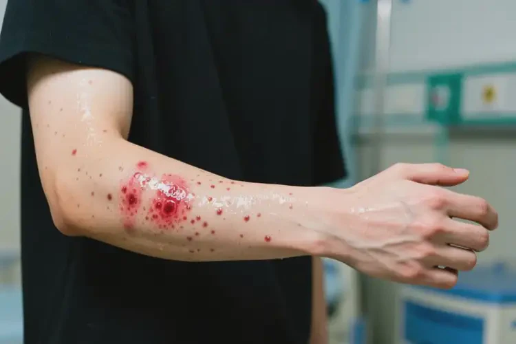 男生手臂起濕疹不管它會自己好嗎(圖2)