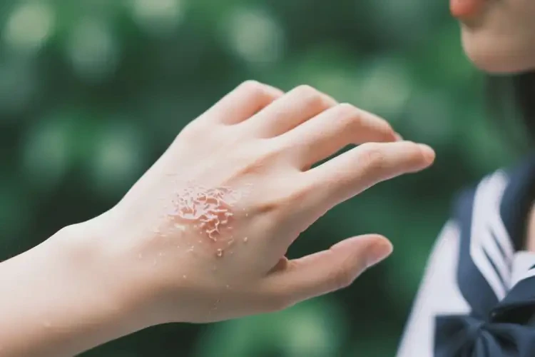 大學(xué)生手上出現(xiàn)濕疹不管它會(huì)自己自愈嗎(圖1)
