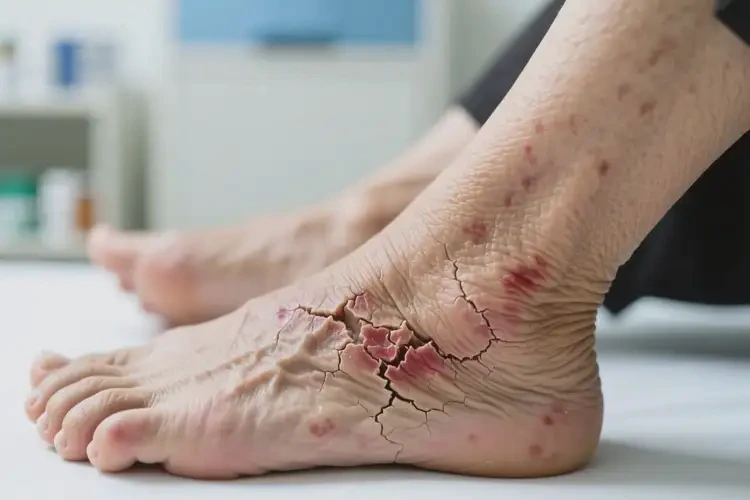 老年人腳上經(jīng)常起濕疹可不可以徹底自愈(圖1)