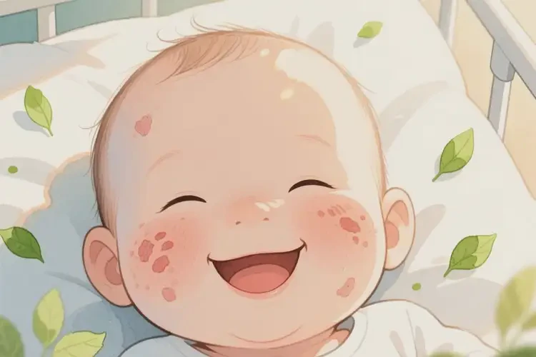 小兒面部起濕疹不管它會自己痊愈嗎(圖4)