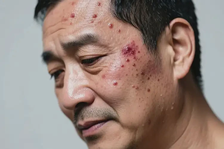 男人臉上出現(xiàn)濕疹能不能徹底自愈(圖3)