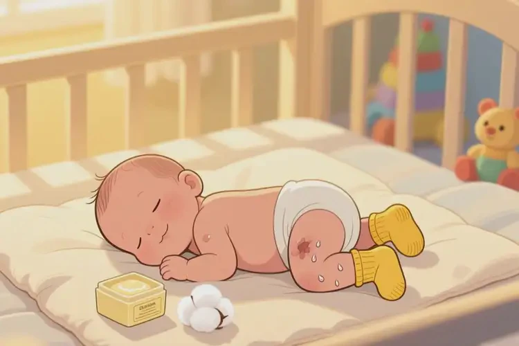 新生兒大腿經(jīng)常起濕疹不管它會(huì)自己好嗎(圖2)