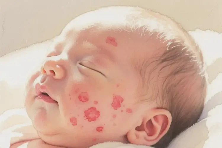 新生兒身上容易起濕疹不管它會(huì)自己痊愈嗎(圖2)