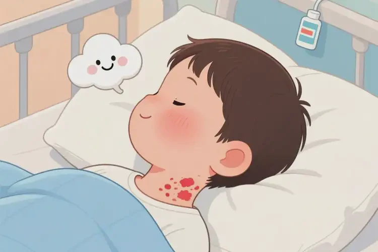 兒童脖子上有濕疹不管它會自己好嗎(圖1)