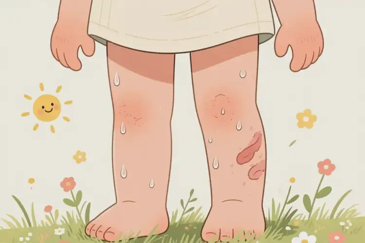 小孩四肢容易长湿疹不管它会自己自愈吗(图1)