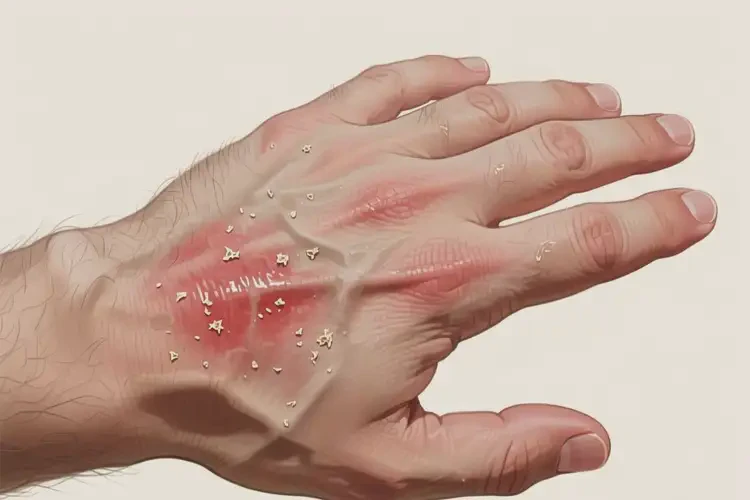 男人手上出現(xiàn)濕疹不管它會自己痊愈嗎(圖2)