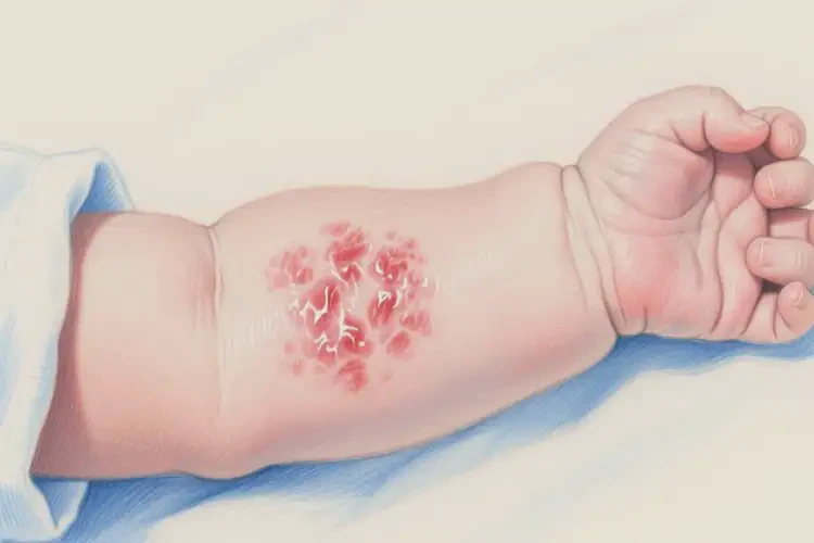 寶寶手臂有濕疹可以徹底自愈嗎(圖2)