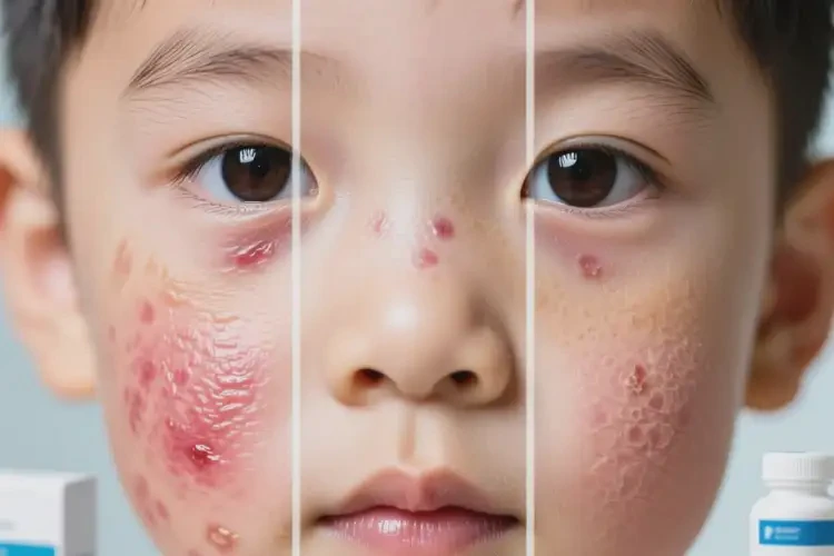 兒童面部有濕疹不管它會自己好嗎(圖2)