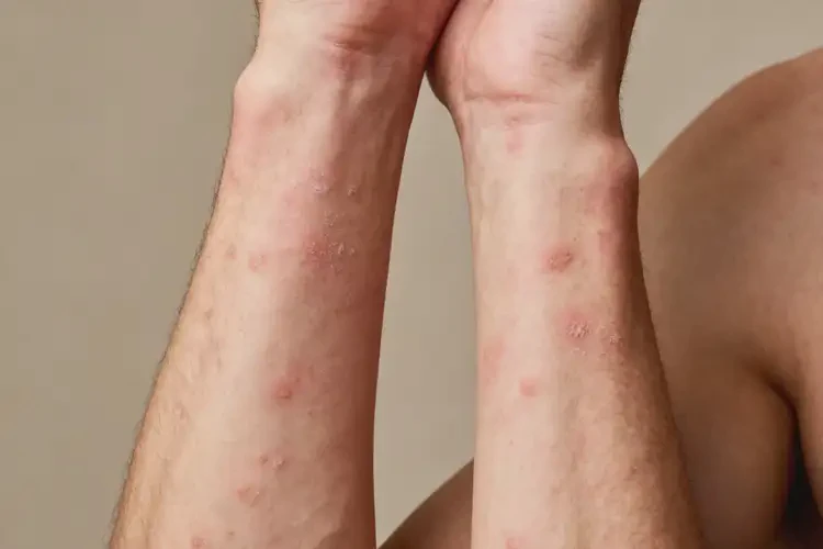 男生四肢經(jīng)常長(zhǎng)濕疹不管它會(huì)自己好嗎(圖1)