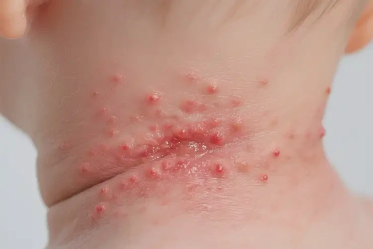 小儿脖子出湿疹不管它会自己自愈吗(图3)