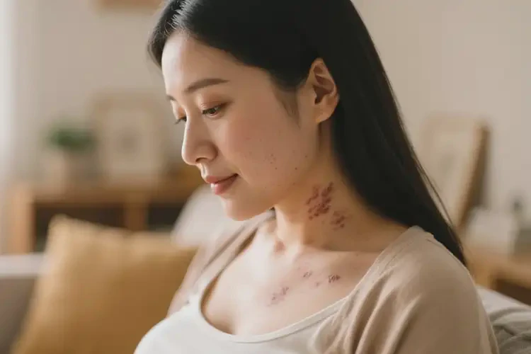 產(chǎn)婦脖子上出濕疹不管它會自己好嗎(圖3)