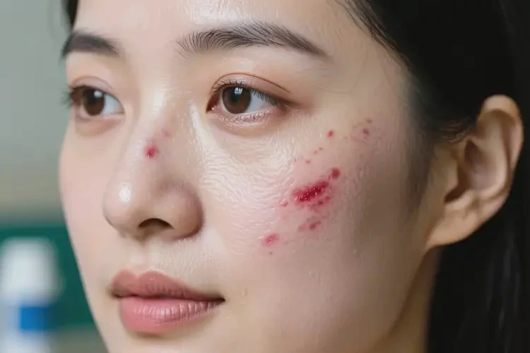 女性臉上容易長濕疹不管它會自己痊愈嗎(圖1)