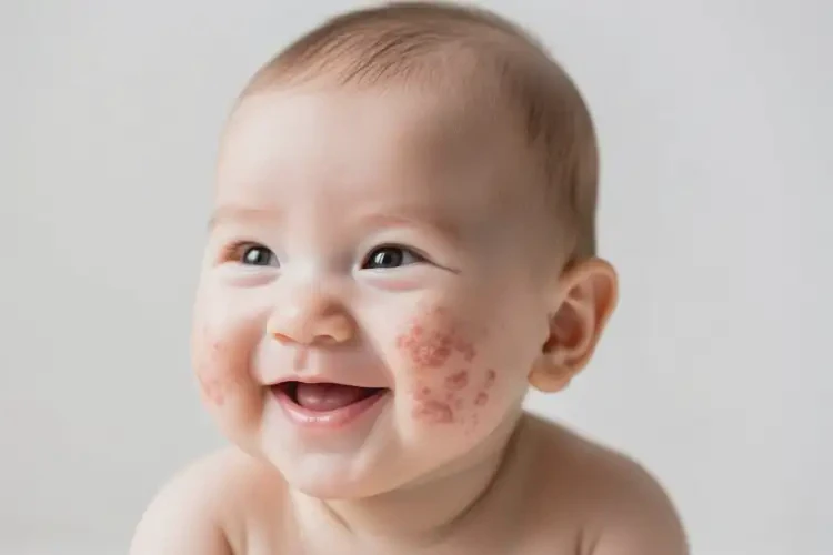 新生兒臉上出現(xiàn)濕疹能徹底自愈嗎(圖2)