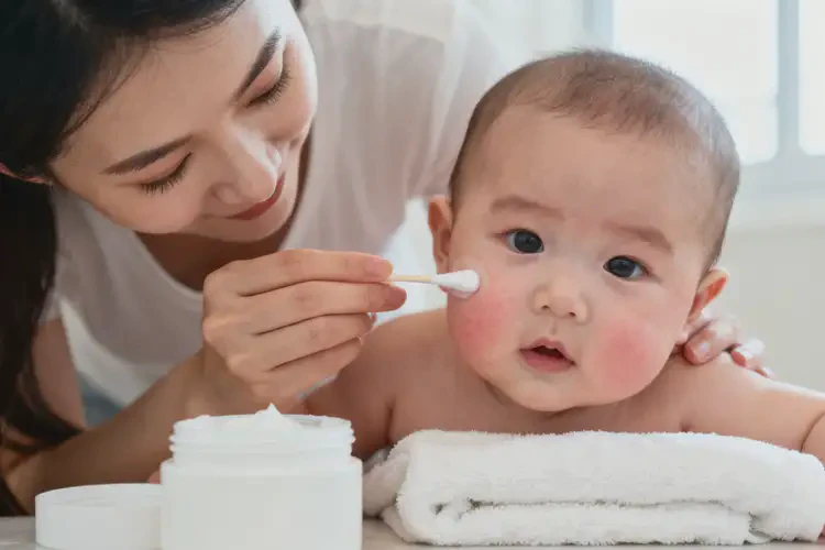 新生兒臉上起濕疹能徹底自愈嗎(圖4)