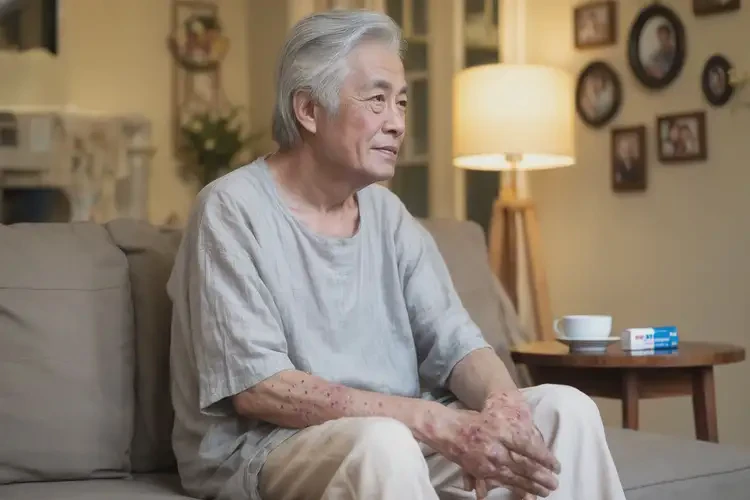 老年人小腿上經(jīng)常長濕疹能徹底自愈嗎(圖1)