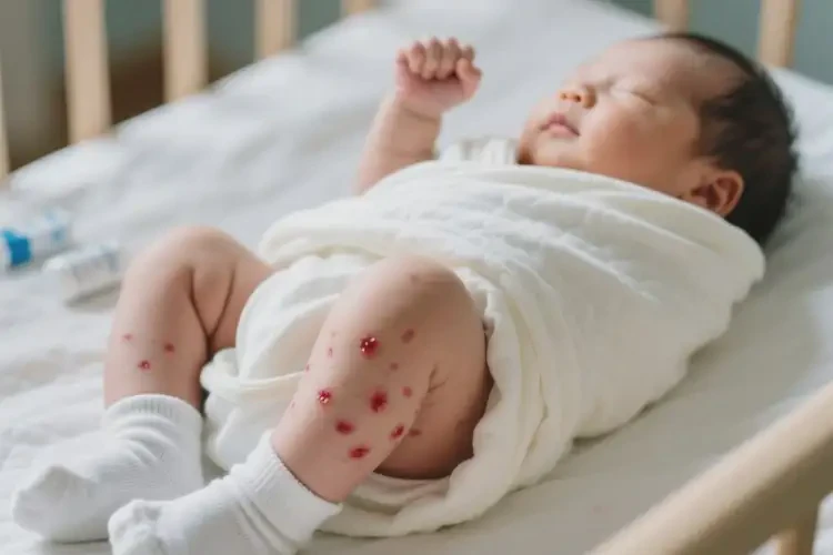 小兒大腿上有濕疹不管它會自己痊愈嗎(圖1)