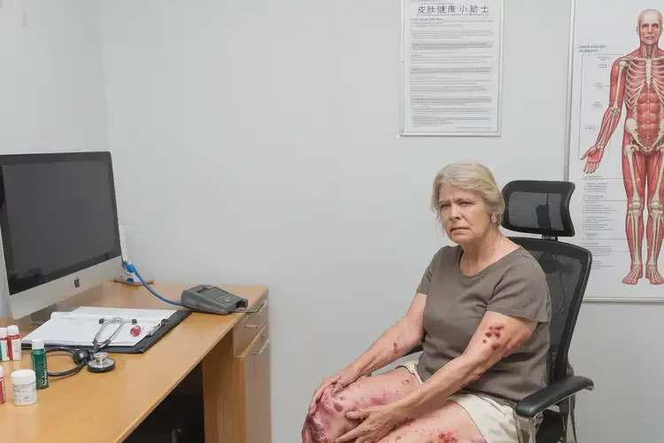 女人小腿上出濕疹不管它會(huì)自己好嗎(圖2)