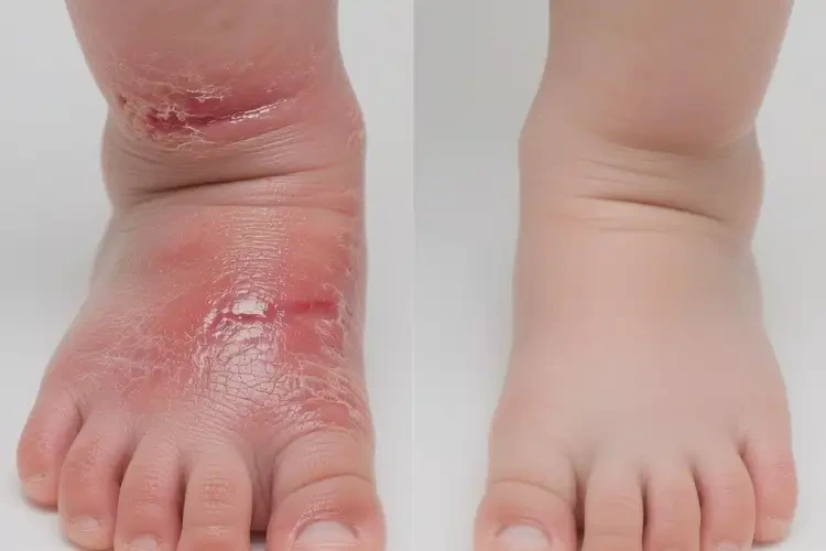 少兒腳上出現(xiàn)濕疹能靠自己自愈嗎(圖1)