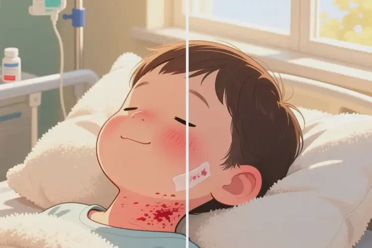 孩子脖子偶爾長濕疹能夠徹底治愈嗎(圖1)