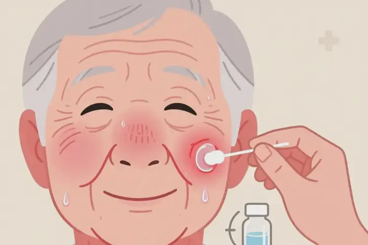 老人臉上偶爾起濕疹能夠徹底治愈嗎(圖4)