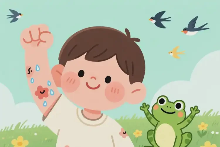 小儿手臂经常起湿疹能彻底自愈吗(图1)