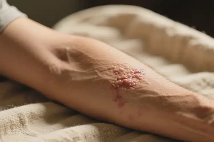 男性手臂上偶爾起濕疹不管它會(huì)自己自愈嗎(圖2)