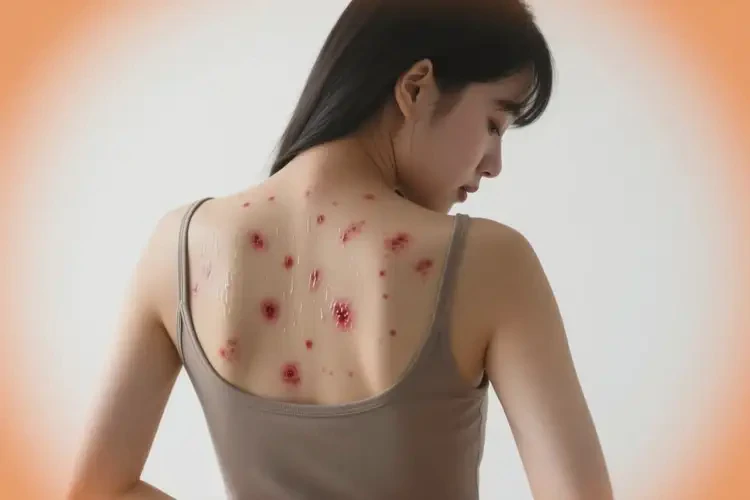 女生身上出現(xiàn)濕疹可不可以徹底自愈(圖1)