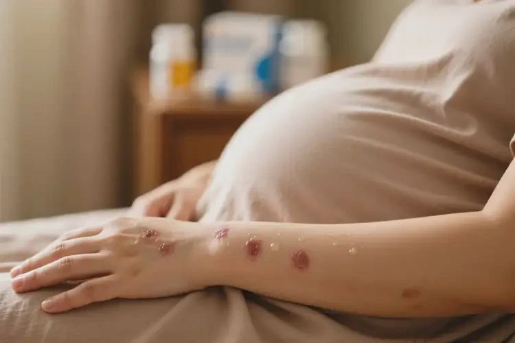 產(chǎn)婦手臂偶爾起濕疹不管它會自己好嗎(圖1)