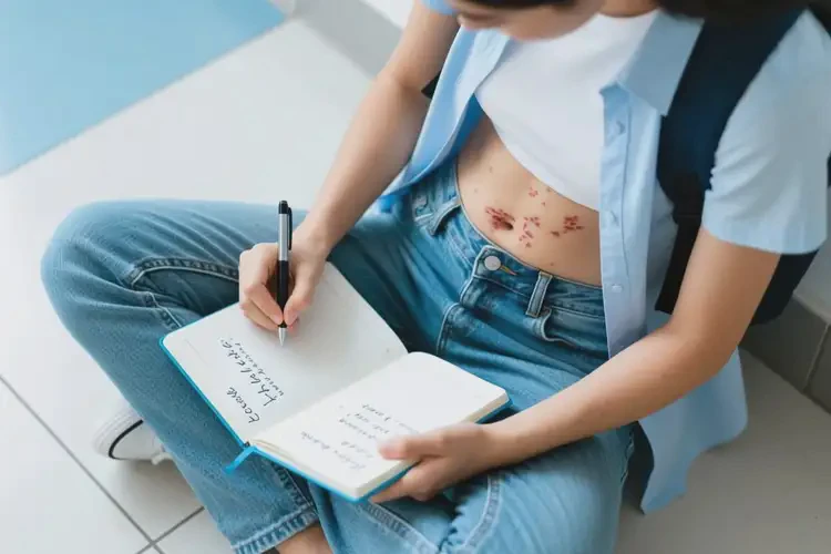 大學(xué)生肚子上經(jīng)常起濕疹不管它會自己痊愈嗎(圖1)