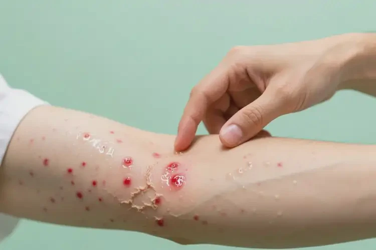 男人手臂容易長(zhǎng)濕疹能不能徹底自愈(圖1)